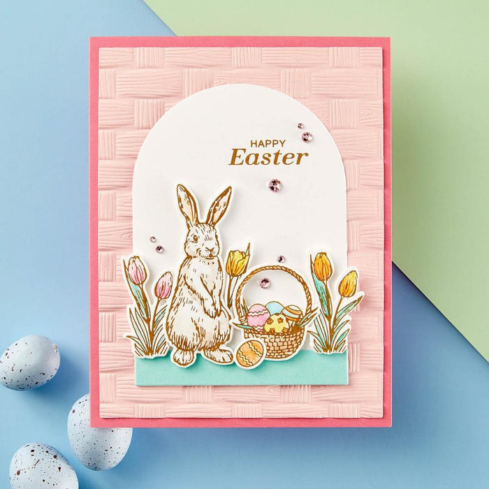 Spellbinders - Press Plate & Die By Simon Hurley - Spring Bunnies - Spring Sampler