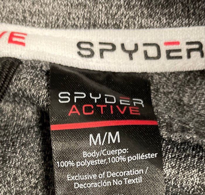 Spyder Men's Gray Full Zip ProWeb Performance Active Fleece Jacket Sz M