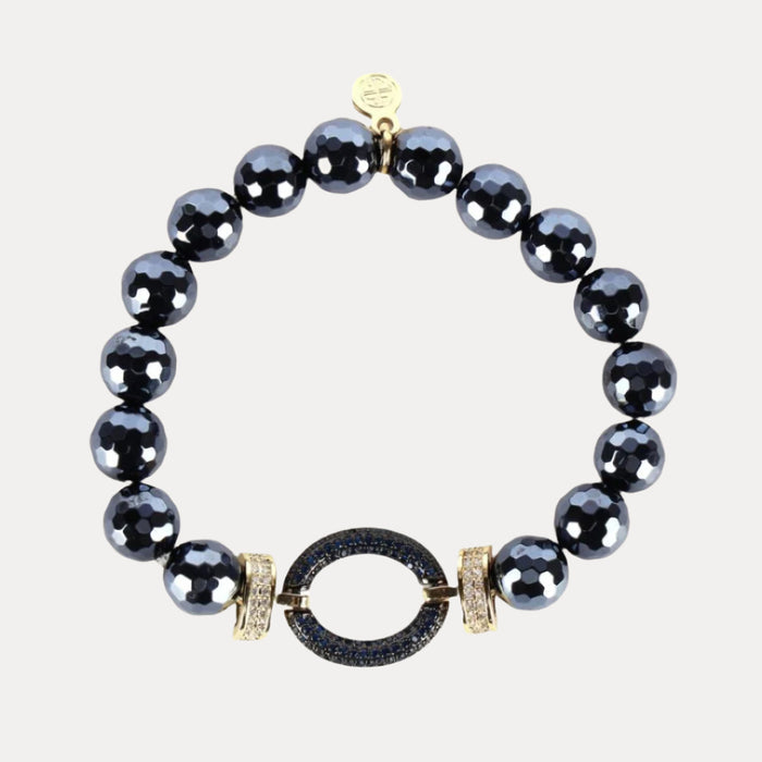 St. Kitts Crystal Bracelet | Faceted Blue Beads | BuDhaGirl