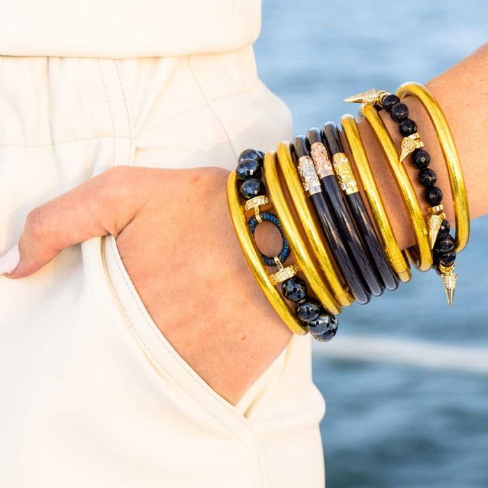 St. Kitts Crystal Bracelet | Faceted Blue Beads | BuDhaGirl