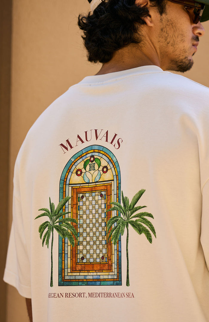 Stained Glass Graphic T-Shirt in Ivory