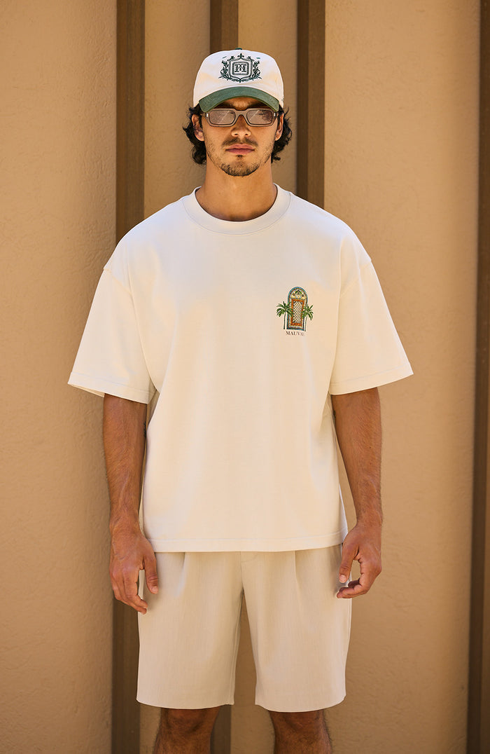 Stained Glass Graphic T-Shirt in Ivory