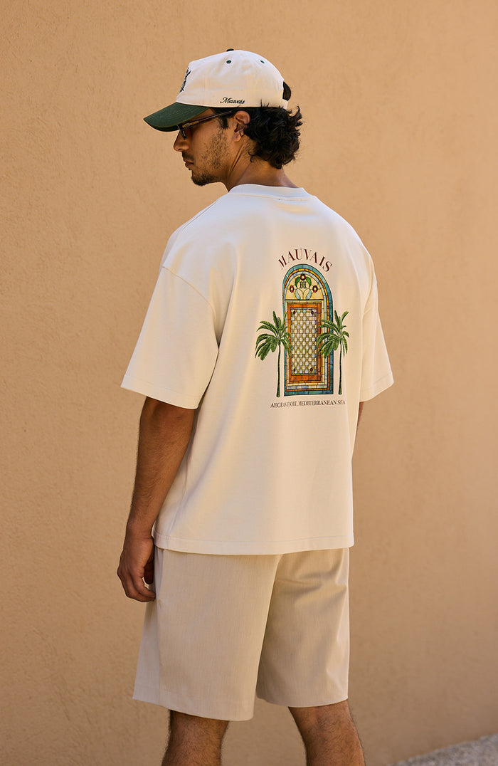 Stained Glass Graphic T-Shirt in Ivory