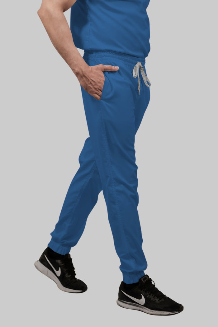Stretchable (2Way) Men Steel Blue Jogger
