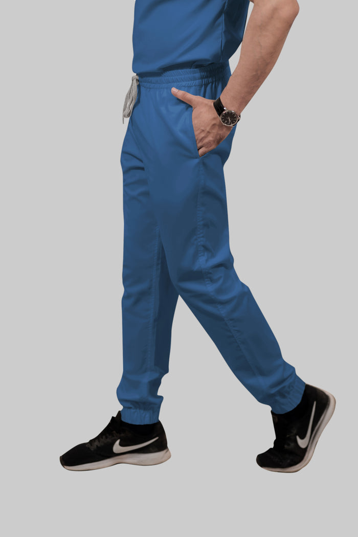 Stretchable (2Way) Men Steel Blue Jogger