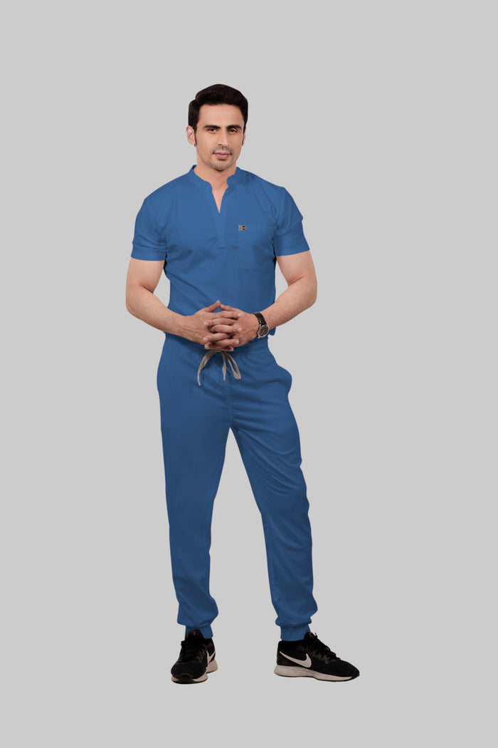 Stretchable (2Way) Men Steel Blue Jogger