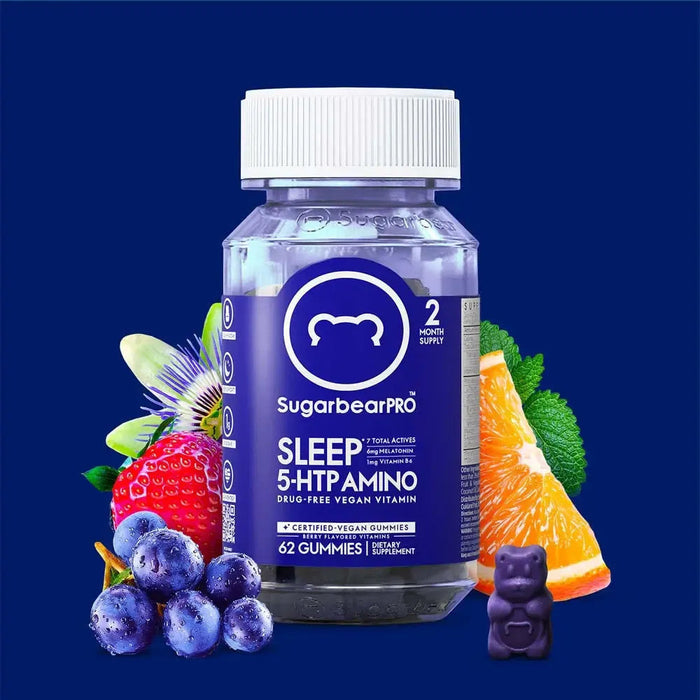 SUGARBEARPRO Sleep 5-HTP Amino 62 Gummies فيتامينات النوم من شوكر بير