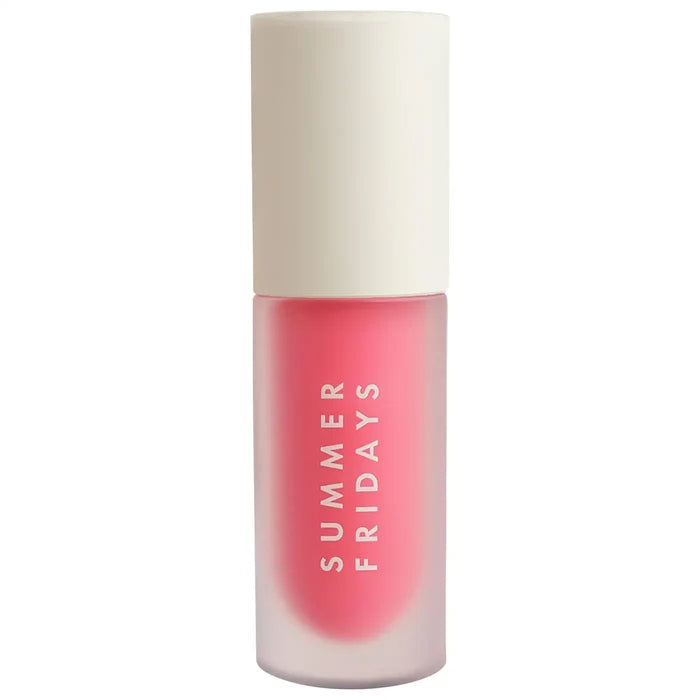 Summer Fridays Dream Lip Oil in multiple shades, a beauty product with glossy, nourishing lips, displayed in a close-up image.