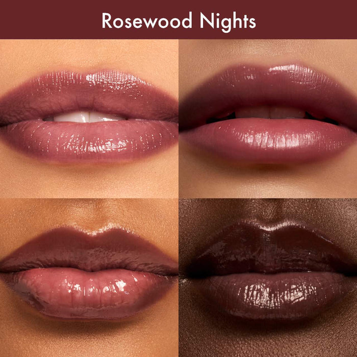Summer Fridays Dream Lip Oil in multiple shades, a beauty product with glossy, hydrated lips in a close-up shot.