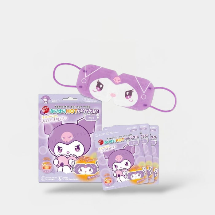 Sun Smile Sanrio Kuromi Hot Eye Mask (3pcs) قناع العين الساخن سانريو كورومي - Princess Cosmetics Qatar