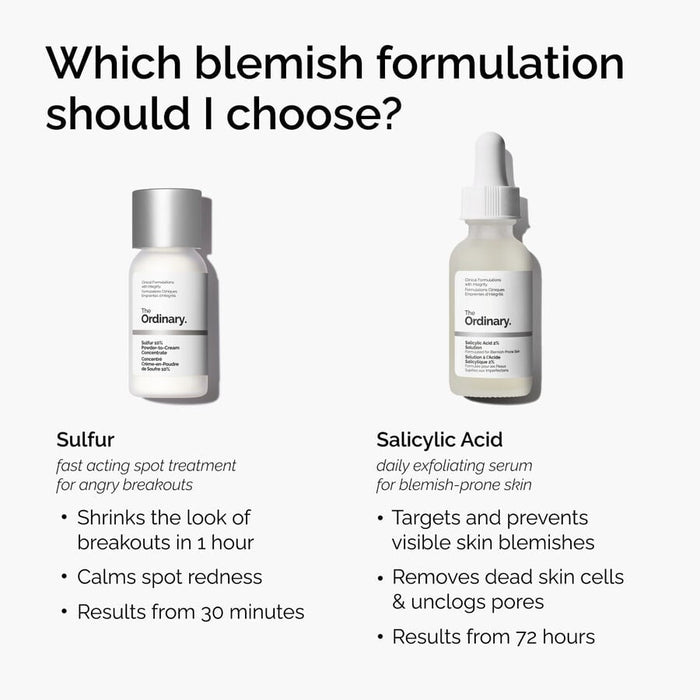 The Ordinary Sulfur 10% Powder to Cream Concentrate 5g مسحوق الكبريت العادي 10% إلى كريم مركّز - Princess Cosmetics Qatar