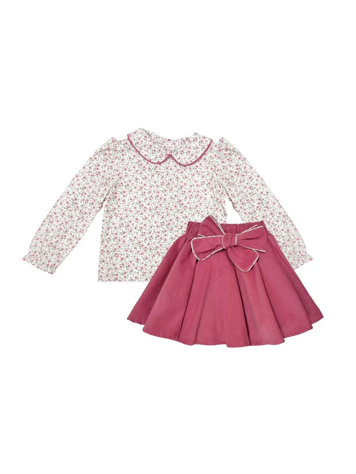 Tiny Roses Skirt Set