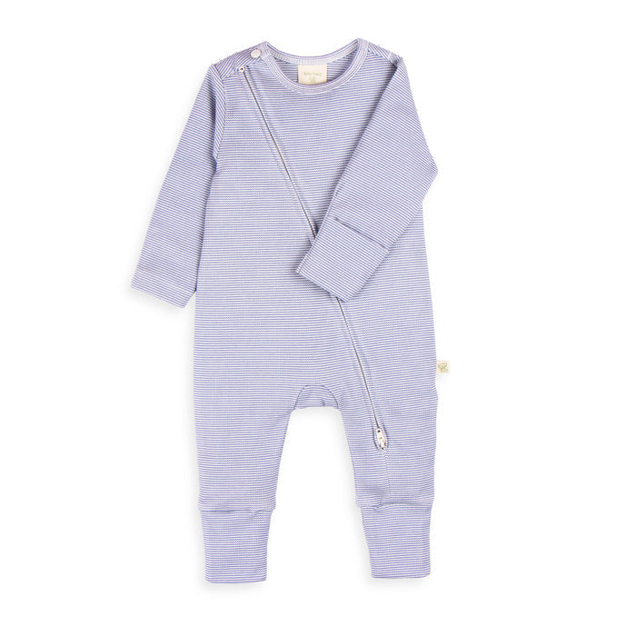 Tiny Twig Zipsuit - Indigo Stripes