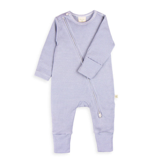 Tiny Twig Zipsuit - Indigo Stripes