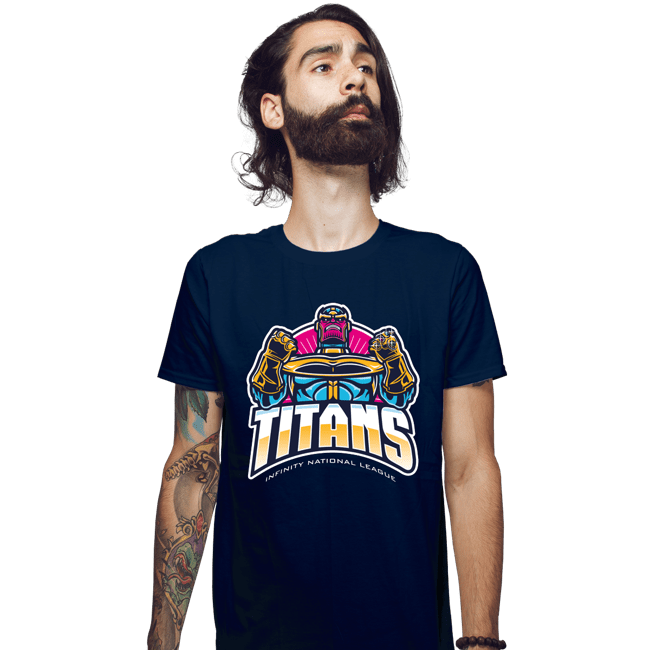 Shirts Fitted Shirts, Mens / Small / Navy Titans INL