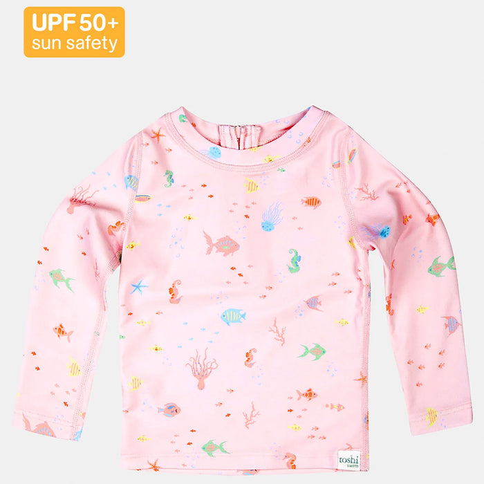 Toshi Swim Baby Rashie L/S Classic - Coral