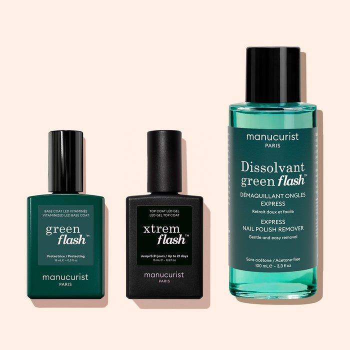 Base Coat Vitaminée + Top Coat Xtrem Flash™ + Dissolvant