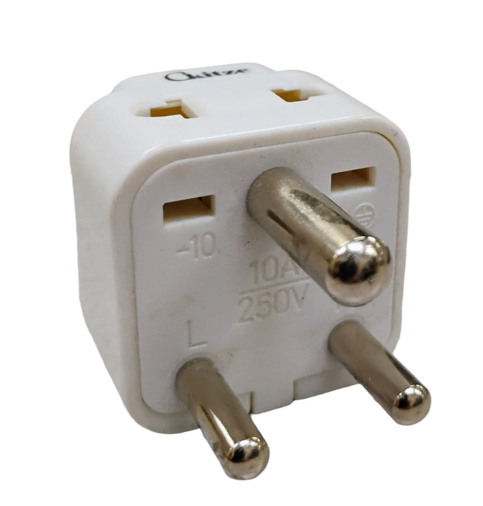 Type D – Ckitze Grounded 2 in 1 Plug Adapter – India, Africa