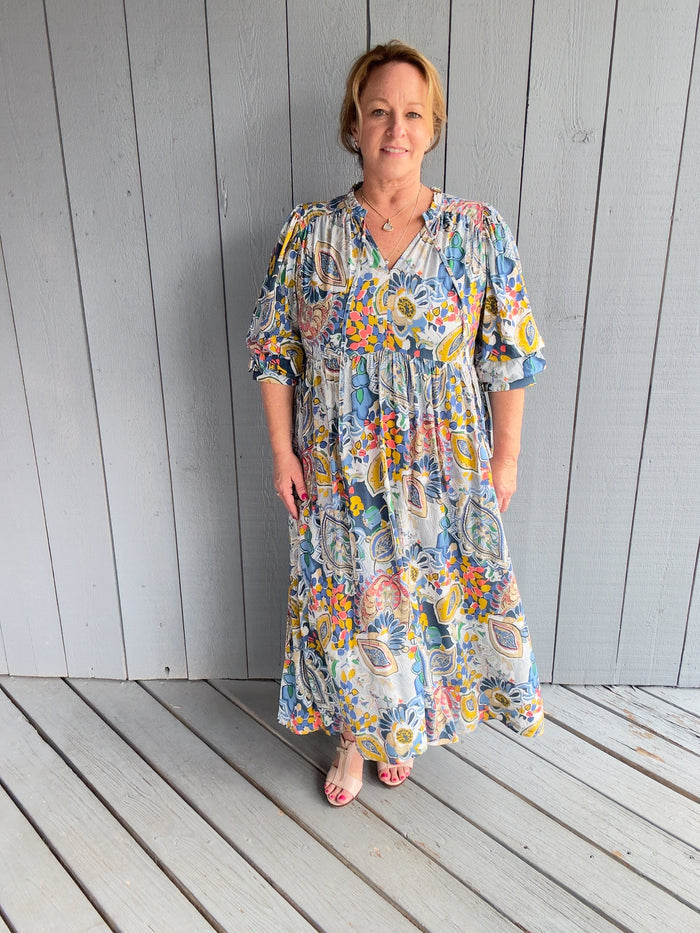 Umgee Paisley Midi Dress