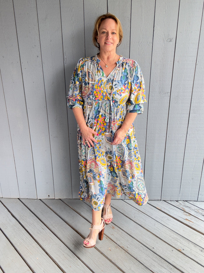 Umgee Paisley Midi Dress