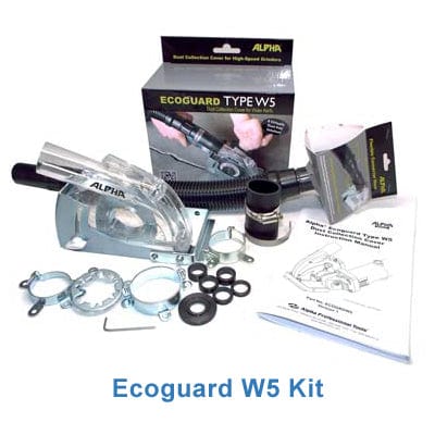 Alpha Tools EcoGuard W Dust-Free Guards - Xtreme Polishing Systems - concrete grinder vacuum, concrete grinder dust collector.