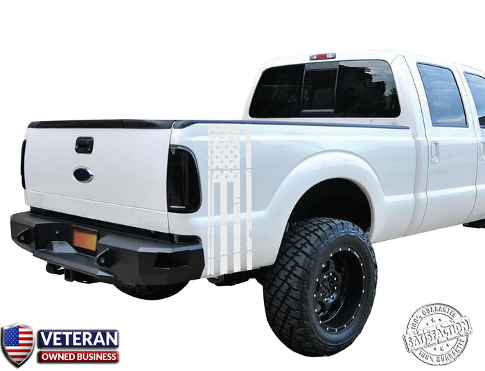 Universal Truck Distressed American Flag Bed stripe Vinyl Decal