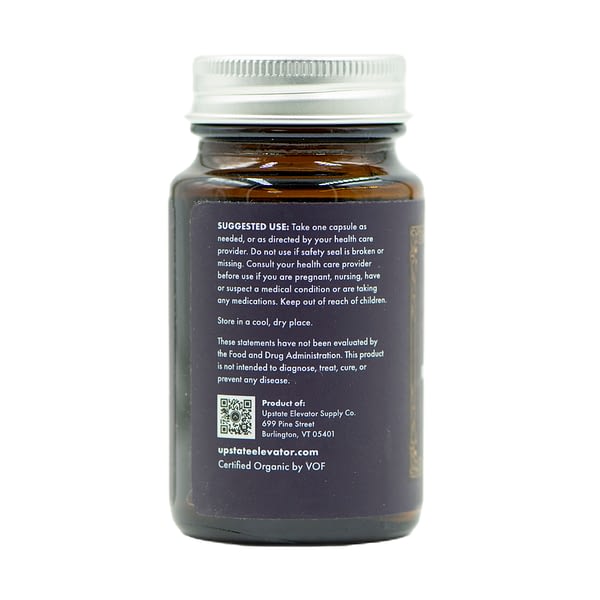 Upstate Elevator Supply Co. - Organic Full Spectrum Raw CBDA+CBD Capsules 100mg - 30 ct