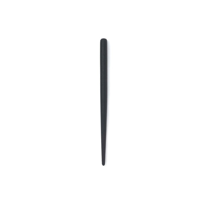 Black wooden nib holder on white background