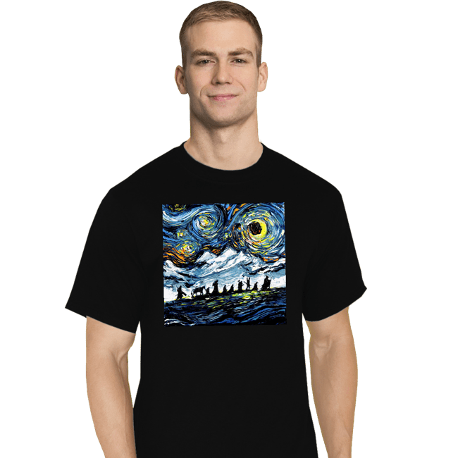 Shirts T-Shirts, Tall / Large / Black Van Gogh Never Met The Fellowship