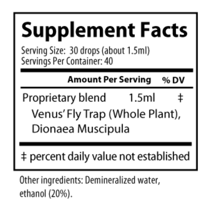 Featuring Venus Fly Trap, it encourages immune balance and supports the body’s overall wellbeing.
