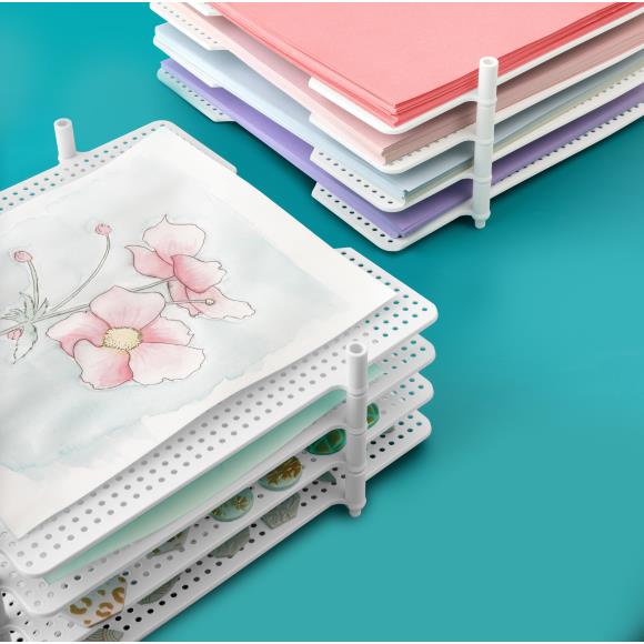 We R Memory Keepers - Multi-Use Paper Trays - 4/Pkg - White 12"X12".  Available at Embellish Away located in Bowmanville Ontario Canada.