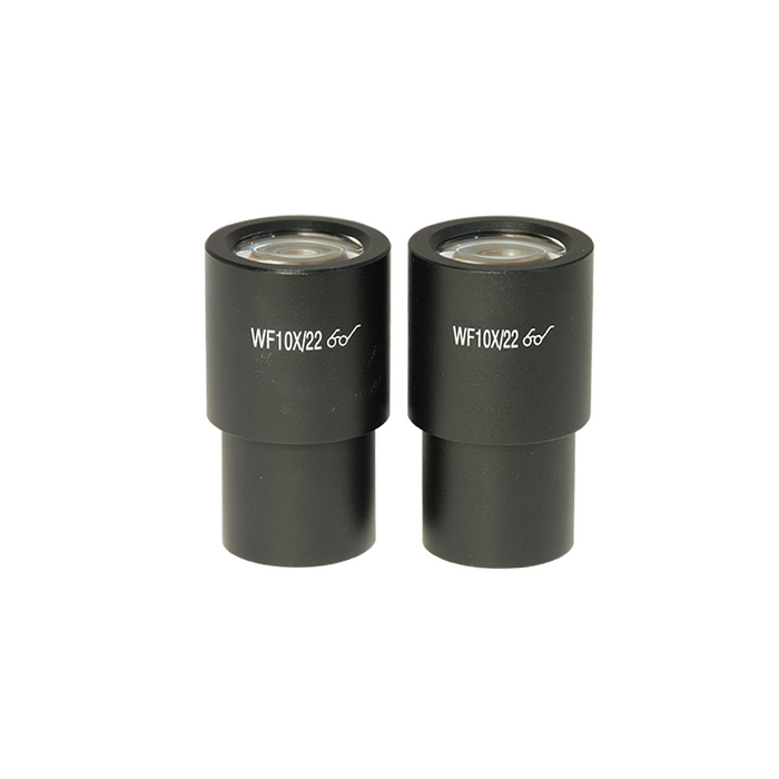 WF 10X Widefield Microscope Eyepieces, High Eyepoint 30mm (Pair), SKU BM14042211, three quarter front view