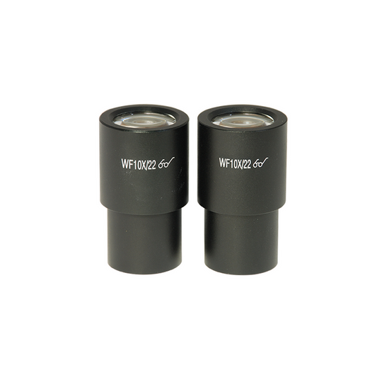 WF 10X Widefield Microscope Eyepieces, High Eyepoint 30mm (Pair), SKU BM14042211, three quarter front view
