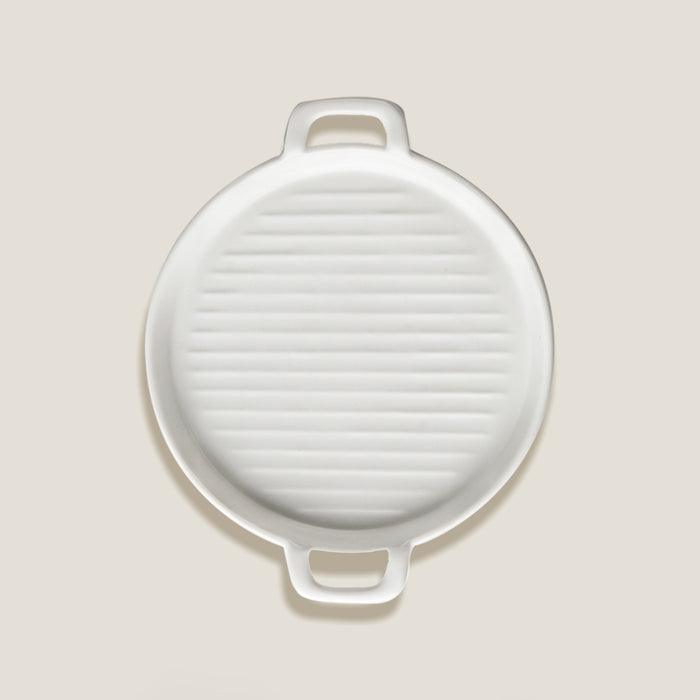 White Ceramic Baking Plate