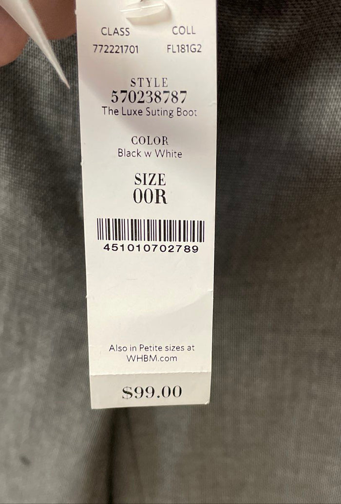 White House Black Market Women's The Luxe Suiting Boot Grey Pants NWT Size 00R