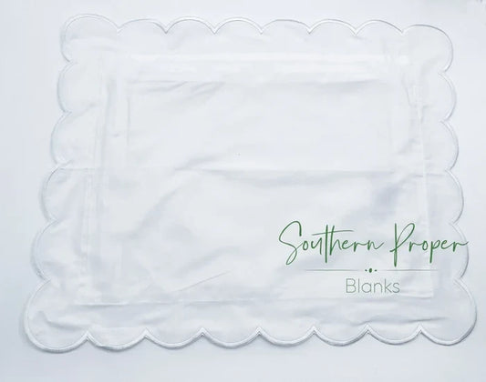 White Scalloped Pillow Case