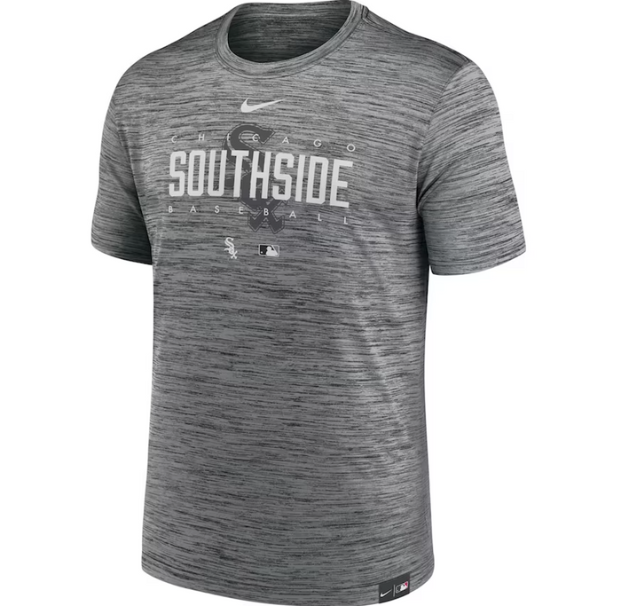 White Sox Nike Anthracite City Connect Velocity Practice Performance T-Shirt-1