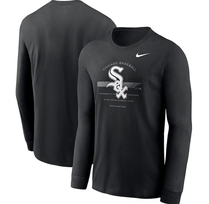 White Sox Nike Black Over Arch Performance Long Sleeve T-Shirt
