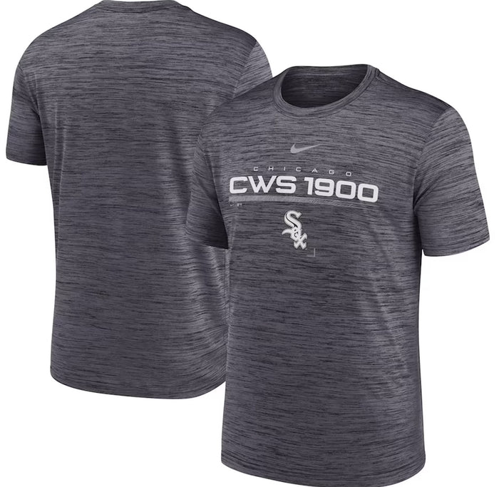 White Sox Nike Black Wordmark Velocity Performance T-Shirt