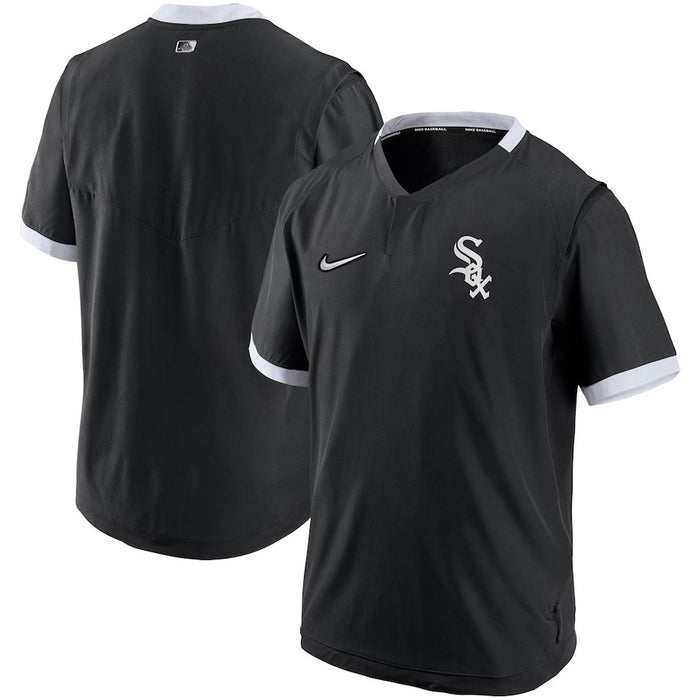 White Sox Nike Black/White Authentic Collection Short Sleeve Hot Pullover Jacket