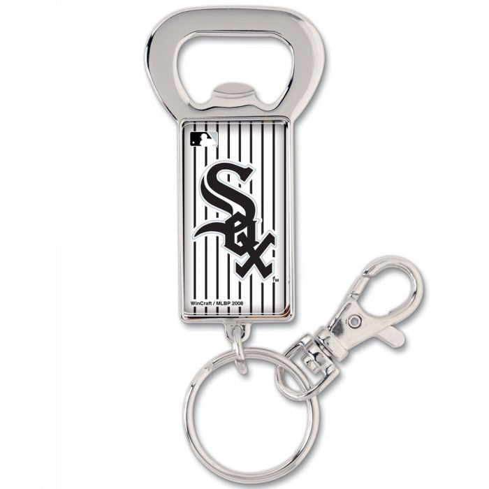 WHITE SOX BOTTLE OPENER KEY RING RECTANGLE