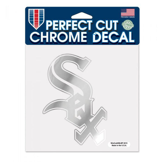 White Sox Perfect Cut Chrome Decal 8X8
