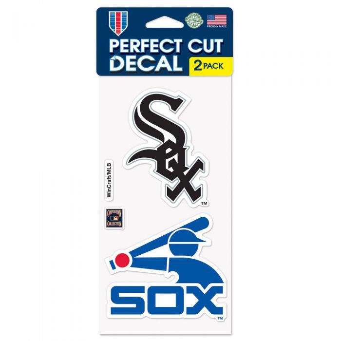 White Sox Perfect Cut Color Decal 4X4 2Pack