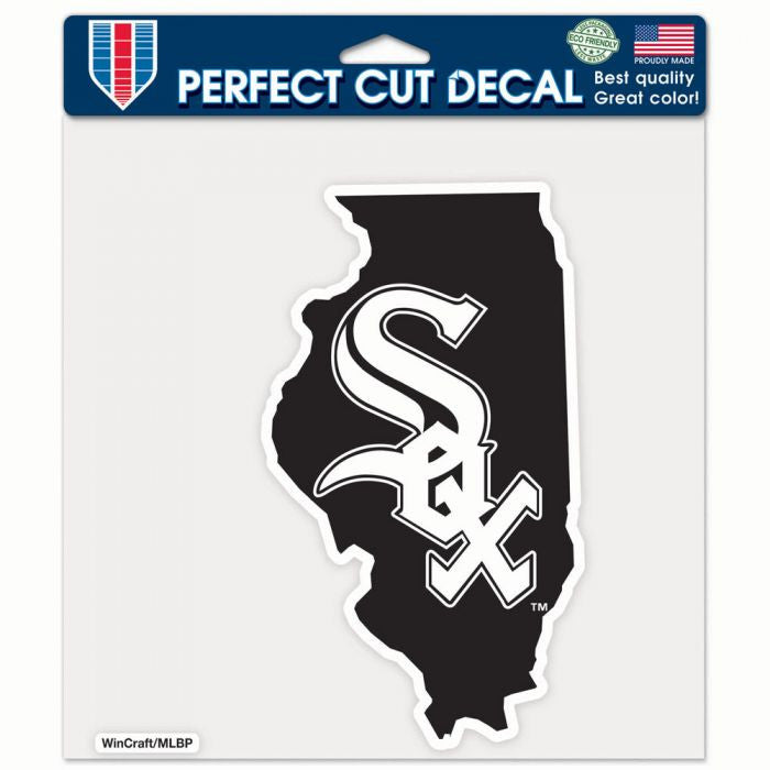 White Sox State Perfect Cut Color Decal 8X8