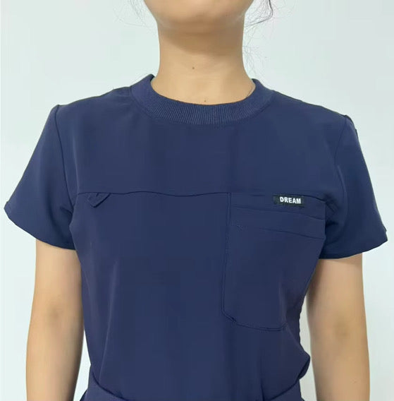 Custom size / Navy blue (Round neck)