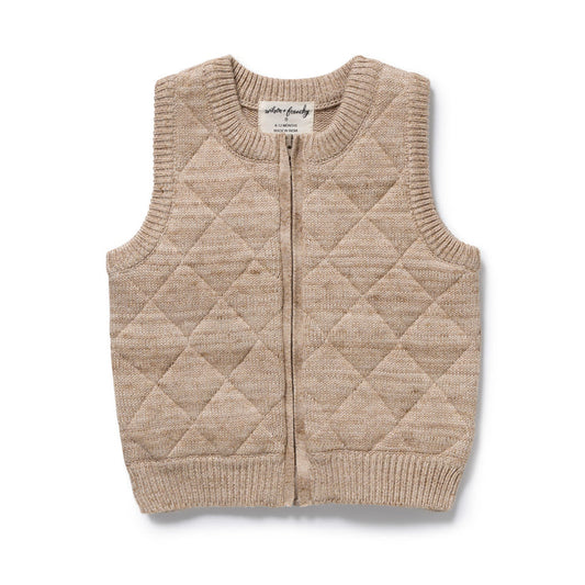 Wilson & Frenchy Knitted Vest - Sandstone