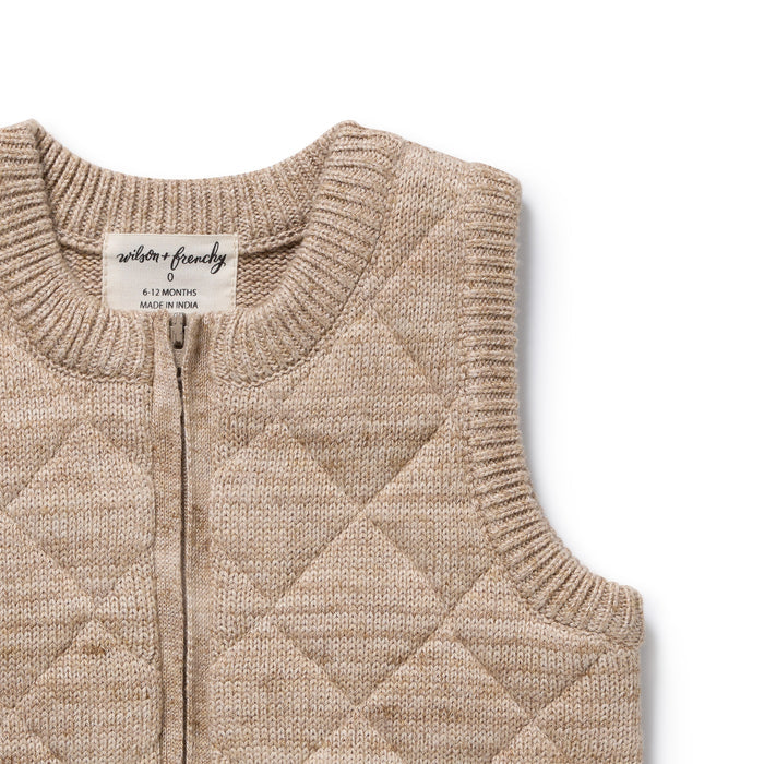 Wilson & Frenchy Knitted Vest - Sandstone