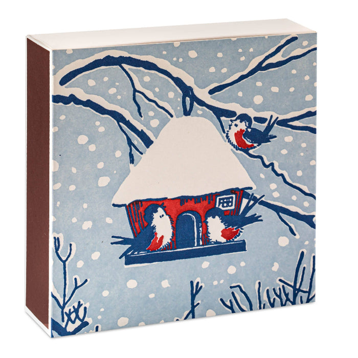 Winter Bird Square Safety Matches