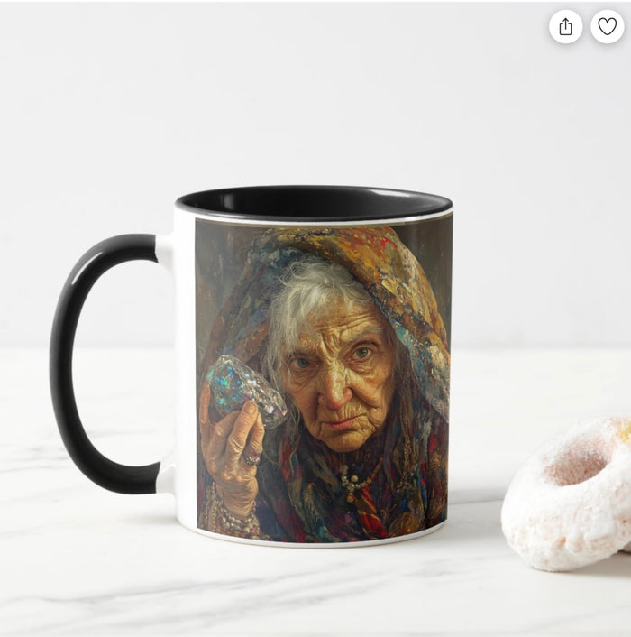 Wisdom in Her Hands – Customizable Combo Mug in situ