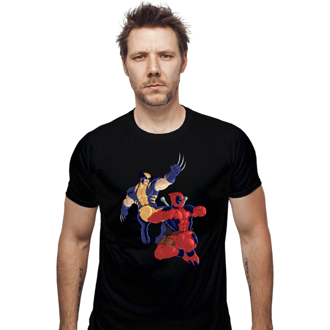 Secret_Shirts Fitted Shirts, Mens / Small / Black Wolverine And Deadpool
